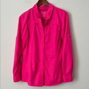 Reel Legends Hot Pink Button-Up Shirt